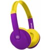 Náhlavné slúchadlá, detský rozmer, bezdrôtové, Bluetooth, s mikrofónom, MAXELL HP BT350, fialová žltá Náhlavné slúchadlá, detský rozmer, bezdrôtové, Bluetooth, s mikrofónom, MAXELL HP BT350, fialová žltá