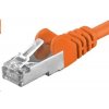 PREMIUMCORD Patch kábel CAT6a S-FTP, RJ45-RJ45, AWG 26/7 1m oranžový sp6asftp010E