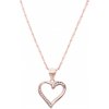 Beneto Ružovo pozlátený strieborný náhrdelník so srdcom AGS289 / 47-ROSE (retiazka, prívesok) Beneto Ružovo pozlátený strieborný náhrdelník so srdcom AGS289 / 47-ROSE (retiazka, prívesok)