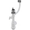 ALCAPLAST A444P Sifón drezový s flexi prepadom a pripojkou nerez DN50/40 ALCAPLAST A444P Sifón drezový s flexi prepadom a pripojkou nerez DN50/40