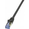 LogiLink CQ3023S Patch, kat.6A S/FTP PIMF, 0,5m, černý
