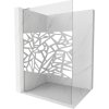 Mexen Kioto L, sprchová zástena Walk-In 110 x 200 cm, 8mm číre sklo biely vzor, brúsená oceľ profil, 800-110-103-97-85 Mexen Kioto L, sprchová zástena Walk-In 110 x 200 cm, 8mm číre sklo biely vzor, brúsená oceľ profil, 800-110-103-97-85