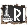 Fototapeta díra na zeď 3D nálepka Paríž 95x64 cm Fototapeta díra na zeď 3D nálepka Paríž 95x64 cm