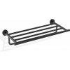 Držiak na uteráky tyčový Basic s policou čierny matný Držiak na uteráky tyčový Basic s policou čierny matný