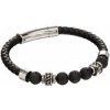 Pánsky kožený náramok Fred Bennett s lávovými kameňmi B5097 Pánsky kožený náramok Fred Bennett s lávovými kameňmi B5097