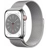 Apple Watch Series 8 GPS + Cellular 45mm Silver Stainless Steel Case with Silver Milanese Loop