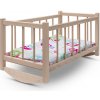 BABY MIX Drevená Postieľka-Kolíska Pre Bábiky S Obliečkami Sovičky *Výpredaj BABY MIX Drevená Postieľka-Kolíska Pre Bábiky S Obliečkami Sovičky *Výpredaj