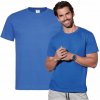 Hrubšie Klasické tričko T-shirt bavlna krátky rukáv modré 185 g XXL Hrubšie Klasické tričko T-shirt bavlna krátky rukáv modré 185 g XXL