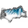 Samolepiaca diera múr 3D Modré perie 95x73 cm Samolepiaca diera múr 3D Modré perie 95x73 cm