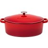 Gerlach Liatinový hrniec s pokrievkou NATUR 31 cm 5,5 l oválny červený