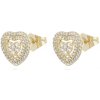 Ellami Ellami VERONA 2658 Náušnice kôstky, srdiečko ozdobené zirkónmi Ellami Ellami VERONA 2658 Náušnice kôstky, srdiečko ozdobené zirkónmi