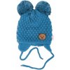 BABY NELLYS Zimná pletená čiapka Teddy Bear na zaväzovanie, modrá Velikost koj. oblečení: 56-68 (0-6 m) BABY NELLYS Zimná pletená čiapka Teddy Bear na zaväzovanie, modrá Velikost koj. oblečení: 56-68 (0-6 m)
