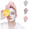 KONO 3 ks turban - uterák na vysušenie vlasov z mikrovlákna - 3 farby - vlnky KONO 3 ks turban - uterák na vysušenie vlasov z mikrovlákna - 3 farby - vlnky