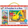 4 Puzzle v krabici - Dopravné prostriedky 4 Puzzle v krabici - Dopravné prostriedky