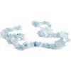 Akvamarín, úlomky s dierkou, šnúra 40 cm Akvamarín, úlomky s dierkou, šnúra 40 cm