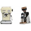 Ascaso Dream ONE, Sweet Cream + Eureka Mignon Single Dose PRO, Chrome & Oak Ascaso Dream ONE, Sweet Cream + Eureka Mignon Single Dose PRO, Chrome & Oak