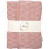 Baby Nellys Luxusná bavlnená pletená deka CUBE, 80 x 100 cm - púdrovo ružová Baby Nellys Luxusná bavlnená pletená deka CUBE, 80 x 100 cm - púdrovo ružová