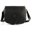 Paolo Peruzzi kabelka kabelka cez rameno z pravej kože čierna Paolo Peruzzi kabelka kabelka cez rameno z pravej kože čierna