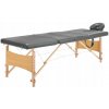 Skladací masážny stôl z dreva VidaXL, čierny Skladací masážny stôl z dreva VidaXL, čierny