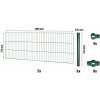 Floraworld Súprava drôtených plotových panelov so stĺpikmi, zelená, 75 cm x 10 m Floraworld Súprava drôtených plotových panelov so stĺpikmi, zelená, 75 cm x 10 m