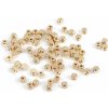 Plastové korálky mini hviezdičky, srdiečka, kocky metalické - zlatá sv. kocky (10 g) Plastové korálky mini hviezdičky, srdiečka, kocky metalické - zlatá sv. kocky (10 g)