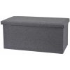 HOMESTYLING Taburet / podsedák s úložným priestorom 76 x 40 cm tmavo šedá HOMESTYLING Taburet / podsedák s úložným priestorom 76 x 40 cm tmavo šedá