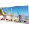 Sklenený obklad do kuchyne Cocktail sklo farebné slamky 100x50 cm Sklenený obklad do kuchyne Cocktail sklo farebné slamky 100x50 cm