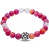 biju biju Náramok prírodný kameň Jadeit, oranžovoružovej farby, štvorlístok 2001948-1 biju biju Náramok prírodný kameň Jadeit, oranžovoružovej farby, štvorlístok 2001948-1