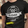 Tričko s potlačou SOM SLOVÁK NARODENÝ V ROKU... Pánsky Čierna XS Tričko s potlačou SOM SLOVÁK NARODENÝ V ROKU... Pánsky Čierna XS