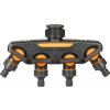 Rozbočovač Strend Pro Garden, spojka, záhradný, 4-way, s ventilmi Rozbočovač Strend Pro Garden, spojka, záhradný, 4-way, s ventilmi