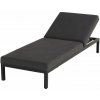 Čierne polstrované záhradné ležadlo Eva - Hartman Čierne polstrované záhradné ležadlo Eva - Hartman