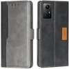 Peňaženkové kožené puzdro Contrast na Xiaomi Redmi Note 12S - Čierna a šedá Peňaženkové kožené puzdro Contrast na Xiaomi Redmi Note 12S - Čierna a šedá