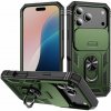 Kryt na iPhone 17 Pro Max odolný s krytkou na fotoaparát zelený Kryt na iPhone 17 Pro Max odolný s krytkou na fotoaparát zelený
