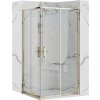 REA/S Sprchovací kút PUNTO 80x100 Gold So sprchovou vaničkou Savoy black KPL-K2442