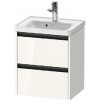 Duravit Ketho.2 - Umývadlová skrinka, 55x48x38 cm, 2 zásuvky, lesklá biela K25280022220000 Duravit Ketho.2 - Umývadlová skrinka, 55x48x38 cm, 2 zásuvky, lesklá biela K25280022220000