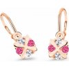 Cutie Jewellery Detské náušnice z ružového zlata C2153-10-X-4 fuchsiová Cutie Jewellery Detské náušnice z ružového zlata C2153-10-X-4 fuchsiová