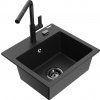 MEXEN/S MEXEN/S - Milo granitový drez 1-miska vrátane batérie Flora, čierna/strieborná metalík 6505-73-670401-70-B MEXEN/S MEXEN/S - Milo granitový drez 1-miska vrátane batérie Flora, čierna/strieborná metalík 6505-73-670401-70-B