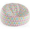 Sablio Sedací vak Cocoon Trojfarebné trojuholníky - 75 x 45 x 35 cm Sablio Sedací vak Cocoon Trojfarebné trojuholníky - 75 x 45 x 35 cm