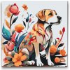 Vymalujsisam.sk Maľovanie podľa čísiel - Pes s kvetmi na srsti Veľkosť: 50x50cm, Rám: Bez rámu, iba zrolované plátno Vymalujsisam.sk Maľovanie podľa čísiel - Pes s kvetmi na srsti Veľkosť: 50x50cm, Rám: Bez rámu, iba zrolované plátno