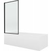Mexen Vega obdĺžniková vaňa 180 x 80 cm s obkladom a jednokrídlovým zástenou 80 cm, čierny vzor - 550118080X9308017070 Mexen Vega obdĺžniková vaňa 180 x 80 cm s obkladom a jednokrídlovým zástenou 80 cm, čierny vzor - 550118080X9308017070