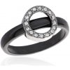 Dámsky čierny keramický prsteň so zirkónmi BLACK&WHITE S6230100 Dámsky čierny keramický prsteň so zirkónmi BLACK&WHITE S6230100