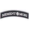 Gumová nášivka 101 Inc nápis Memento Mori - čierna Gumová nášivka 101 Inc nápis Memento Mori - čierna