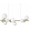 Ideal Lux 283791 PERLAGE závesné svietidlo 10xG9 saténová mosadz, biela Ideal Lux 283791 PERLAGE závesné svietidlo 10xG9 saténová mosadz, biela