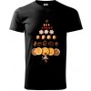Vianočný stromček zo sušených plodov - Klasické pánske tričko vyššej gramáže - 2XL ( Čierna ) Vianočný stromček zo sušených plodov - Klasické pánske tričko vyššej gramáže - 2XL ( Čierna )