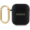 Guess PU Grained Classic Logo Pouzdro pro AirPods 1/2 Black Guess PU Grained Classic Logo Pouzdro pro AirPods 1/2 Black
