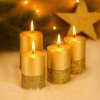 Weltbild Weltbild Voskové sviečky, 4 ks, zlaté Weltbild Weltbild Voskové sviečky, 4 ks, zlaté