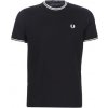 Fred Perry Tričká s krátkym rukávom TWIN TIPPED T-SHIRT Čierna Fred Perry Tričká s krátkym rukávom TWIN TIPPED T-SHIRT Čierna