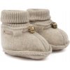 Mikk Line Mikk Line kojenecké vlněné merino capáčky Melange Offwhite
