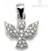BENETO AGH520 - Strieborný prívesok anjel so zirkónmi BENETO AGH520 - Strieborný prívesok anjel so zirkónmi