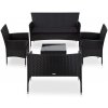 5dílná zahradní sedací souprava s poduškami polyratan černá Černý 45895 5dílná zahradní sedací souprava s poduškami polyratan černá Černý 45895